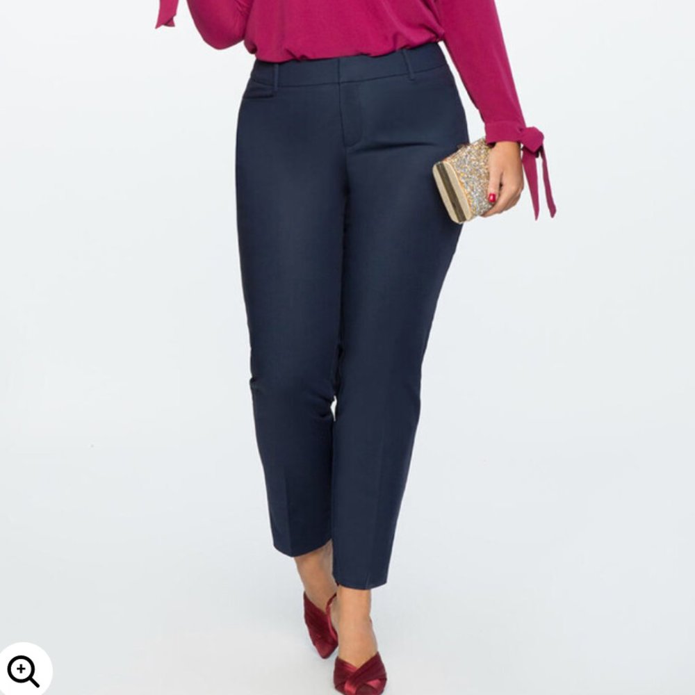 Navy Eloquii size 24R Kady Fit Double-Weave Pant